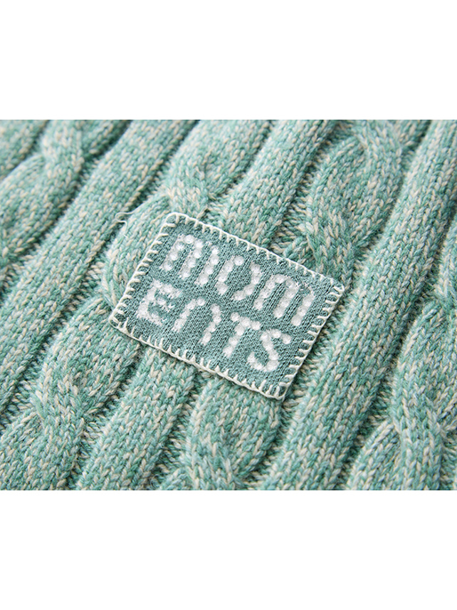 Blue Green Cable Knit Cardigan