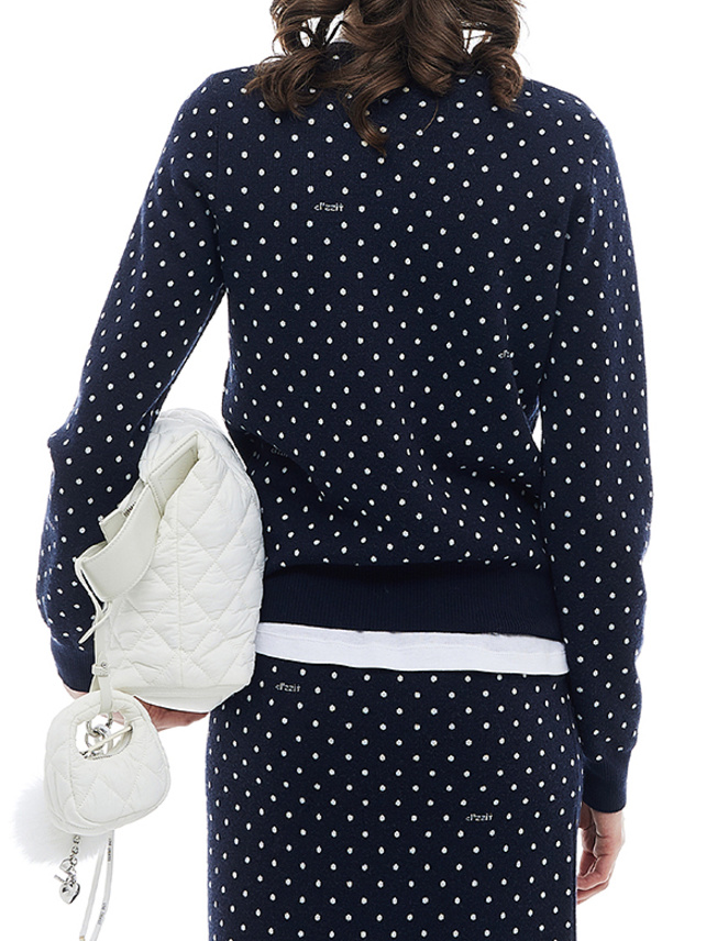 Embroidery Polka Dot Knit