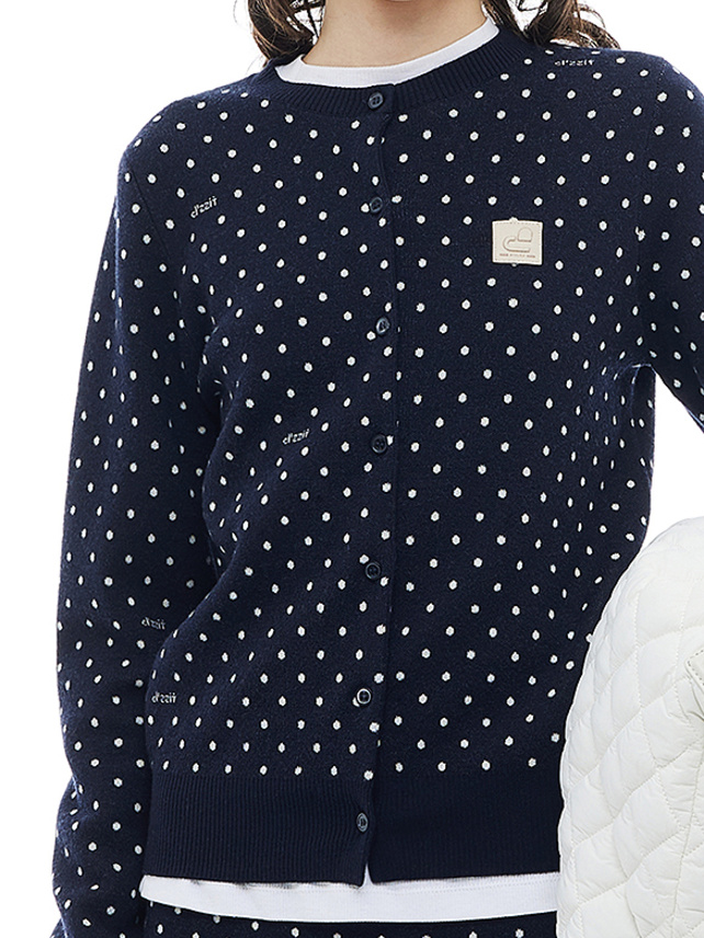 Embroidery Polka Dot Knit