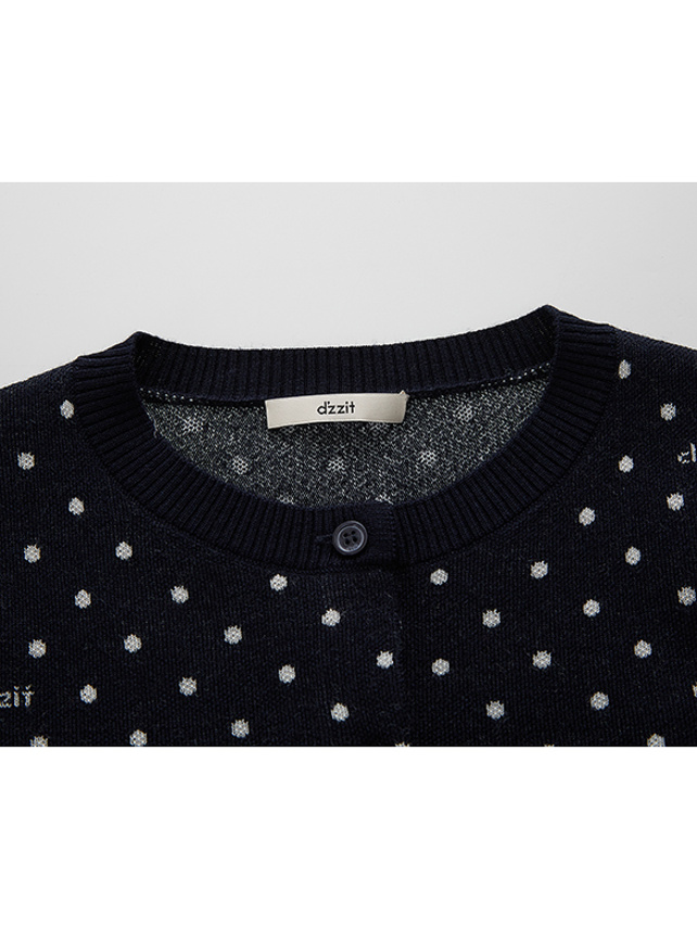 Embroidery Polka Dot Knit