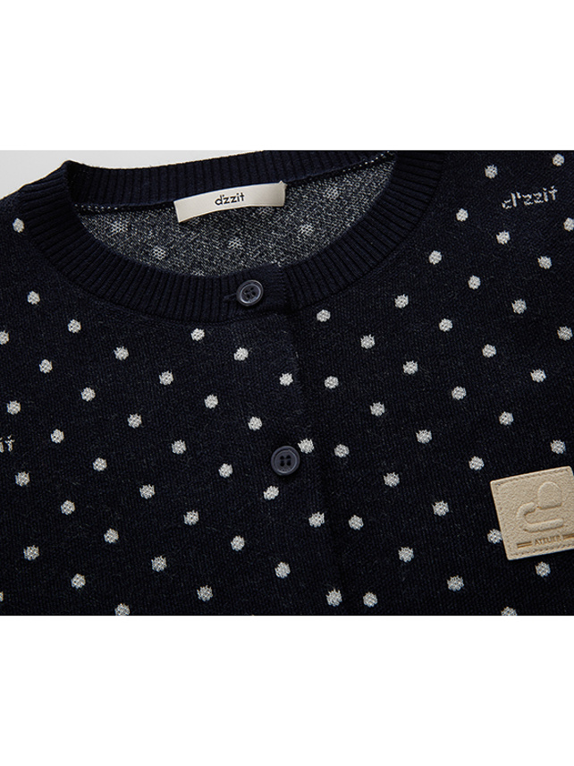 Embroidery Polka Dot Knit