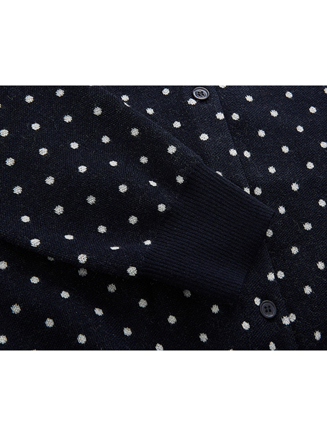 Embroidery Polka Dot Knit