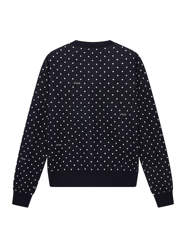 Embroidery Polka Dot Knit