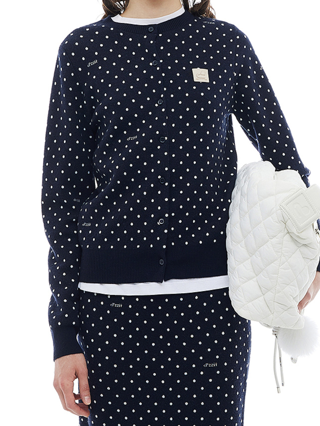 Embroidery Polka Dot Knit