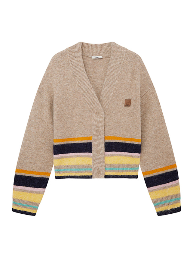 Colorful Line Knit Cardigan