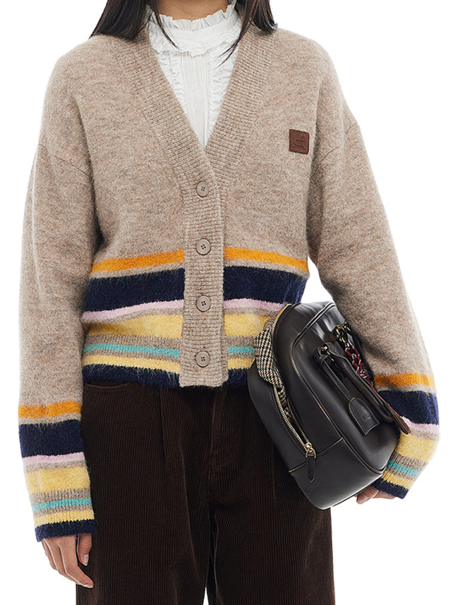 Colorful Line Knit Cardigan