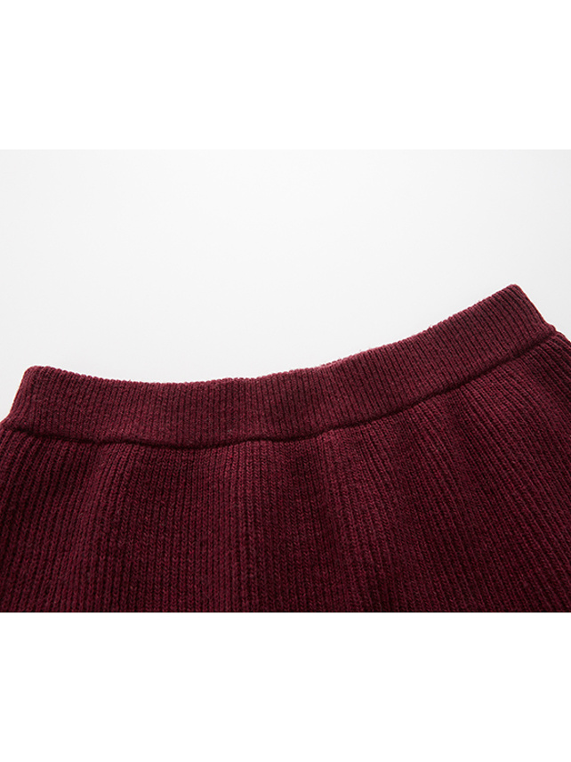 Ridge Knitting Skirt