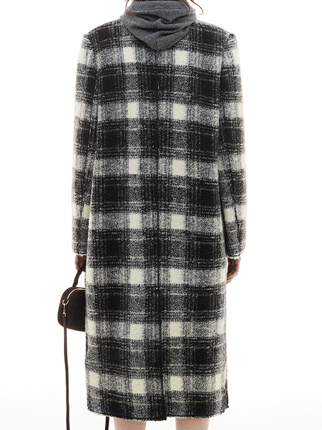 Shaggy Plaid Coat