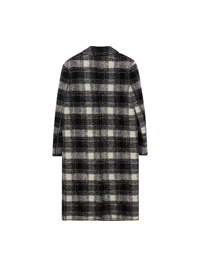 Shaggy Plaid Coat