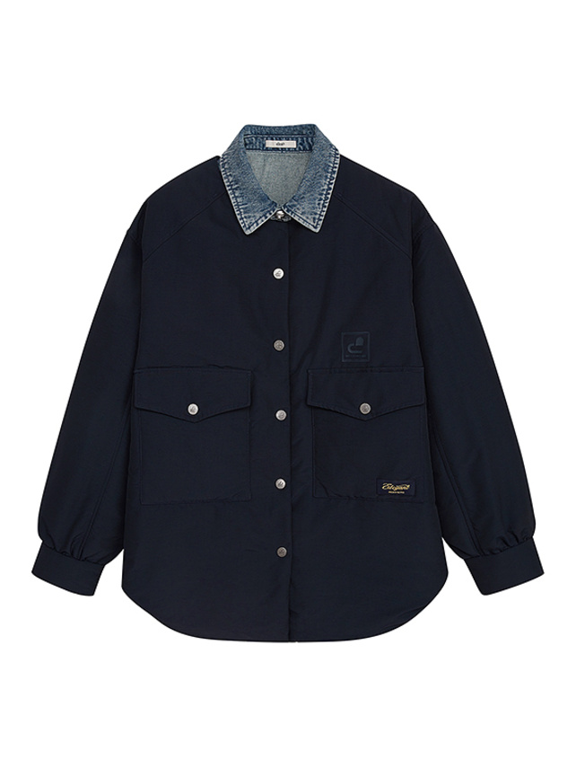 Denim Layered Down Blouson