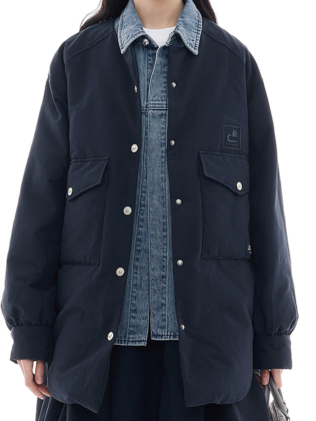 Denim Layered Down Blouson