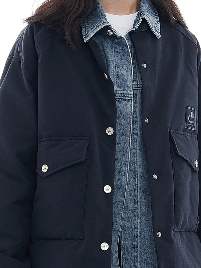 Denim Layered Down Blouson