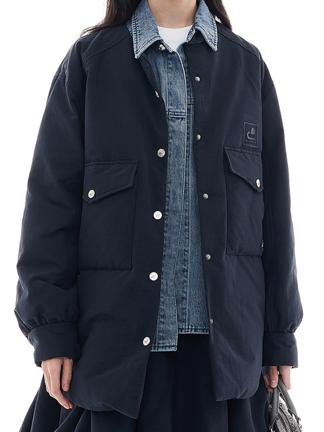 Denim Layered Down Blouson