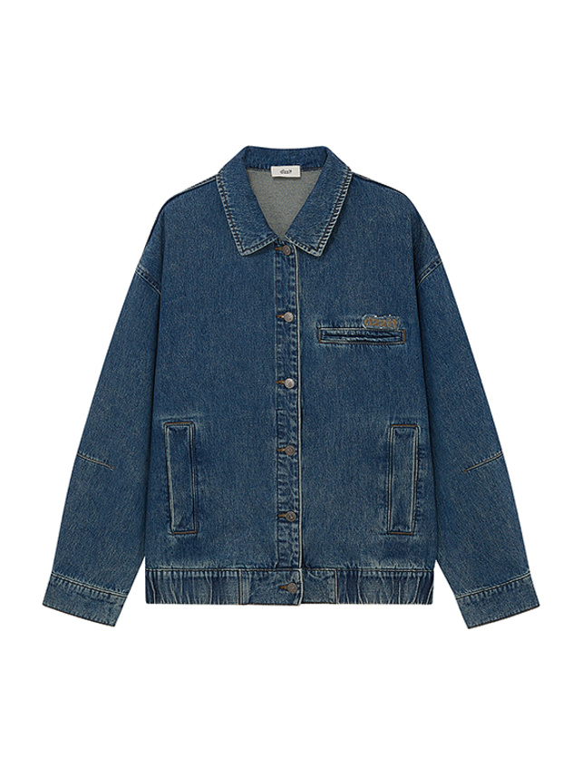 Logo One-Point Denim Blouson