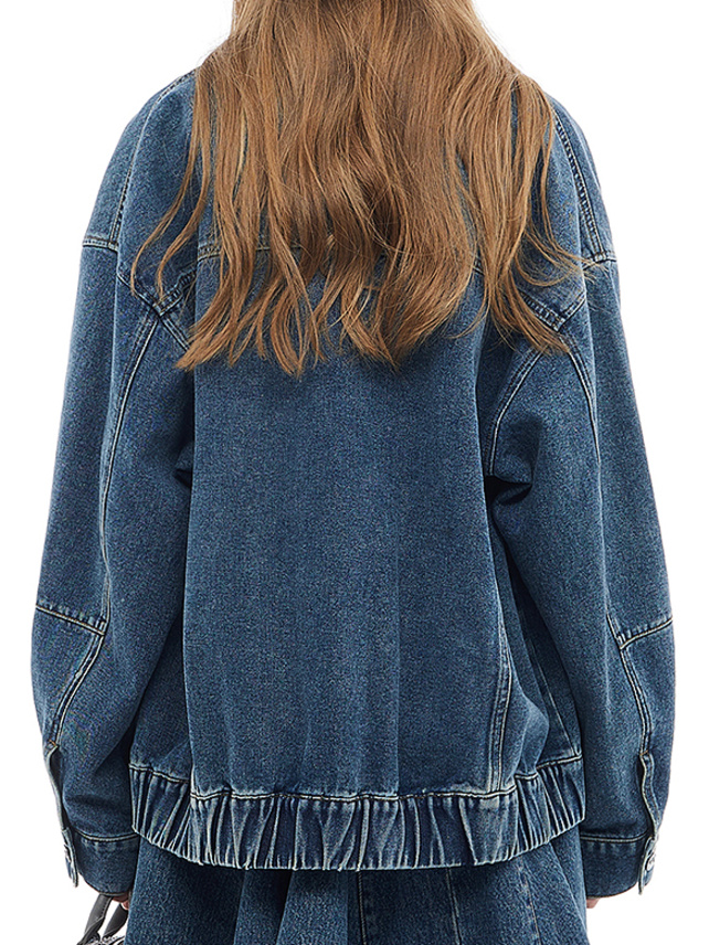 Logo One-Point Denim Blouson