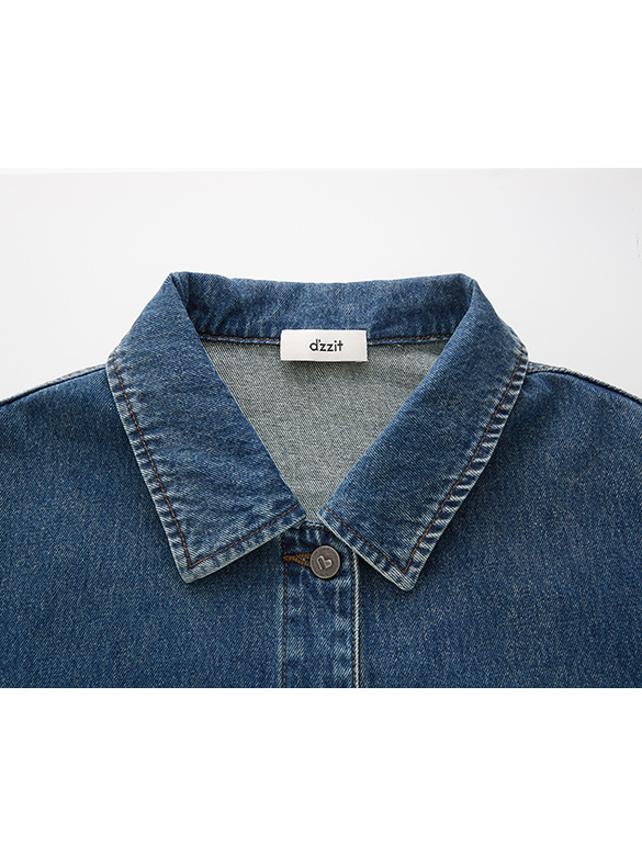 Logo One-Point Denim Blouson