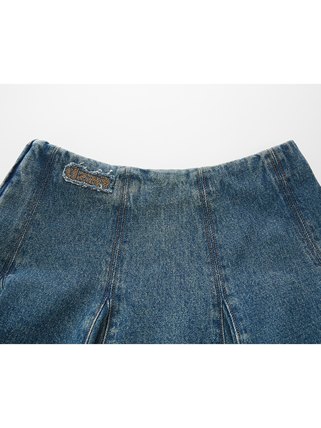 Logo One-Point Denim Skirt