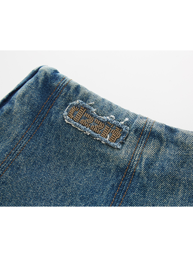 Logo One-Point Denim Skirt