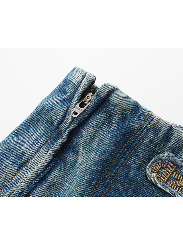 Logo One-Point Denim Skirt