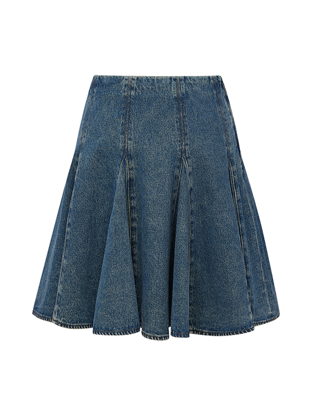 Logo One-Point Denim Skirt