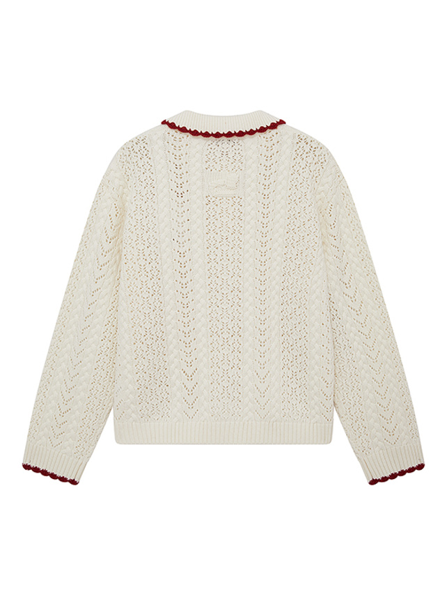 Piping Polo Knit