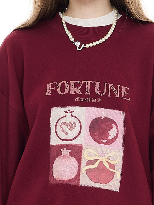 Beads Design Fruits Sweatshirt