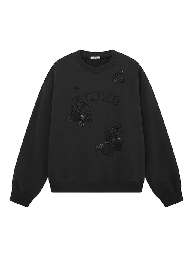 Beads & Sequins Design Sweatshirt