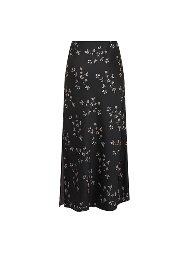 Flower Printed Long Skirt