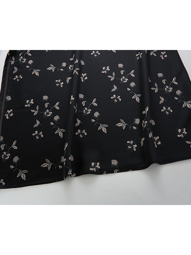 Flower Printed Long Skirt