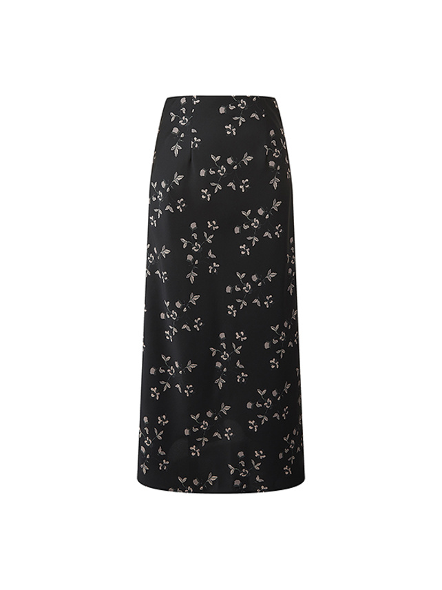 Flower Printed Long Skirt