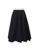 Waist Logo Tape Taffeta Skirt