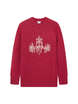 Embroidery & Beads Red Knit