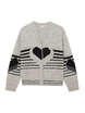 Heart Design Knit Cardigan