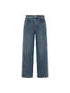 Line-stone Design Denim Pants