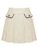 Bi-Color Stitch Tweed Skirt