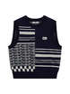 Asymmetry Design Pattern Sleeveless Knit