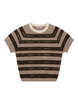 Logo Stripe Knit Top