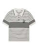 Zebra Stripe Polo Knit