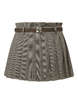 Plaid Pattern Pleats Short Pants