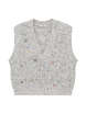 Various Beads Knit Vest