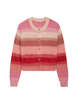 Pink Stripe Knit Cardigan