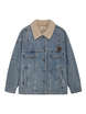 Boa Combination Padded Denim Jacket