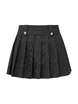 Wool Plaid Pleats Skirt