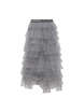 Gray Tiered Tulle Skirt